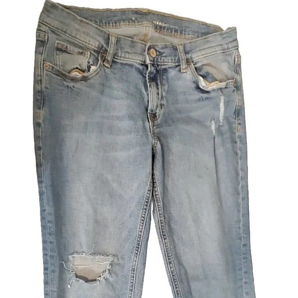 Old Navy Women's Size 8 Regular Blue Boyfriend Straight Denim Jeans